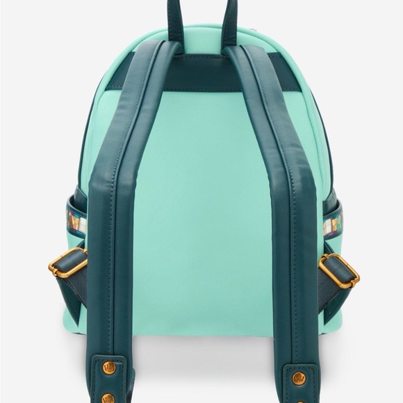 New Loungefly Disney The Sword in the Stone Stained Glass Portrait Mini Backpack - Picture 3 of 4